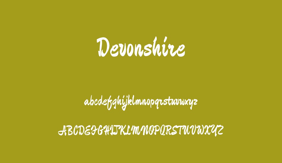 Devonshire font