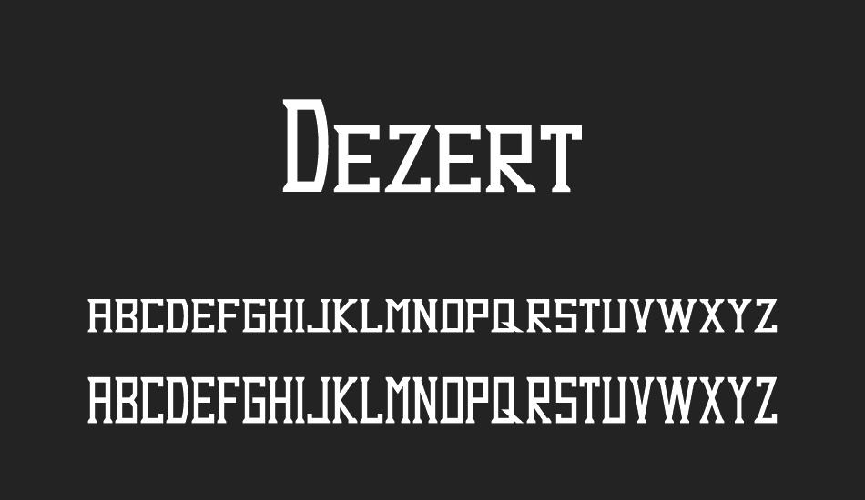 Dezert font