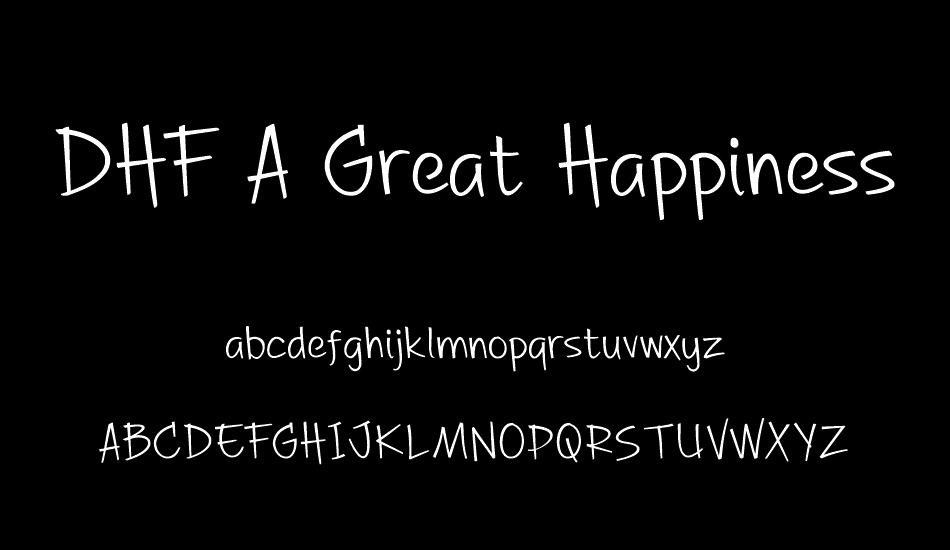 DHF A Great Happiness font