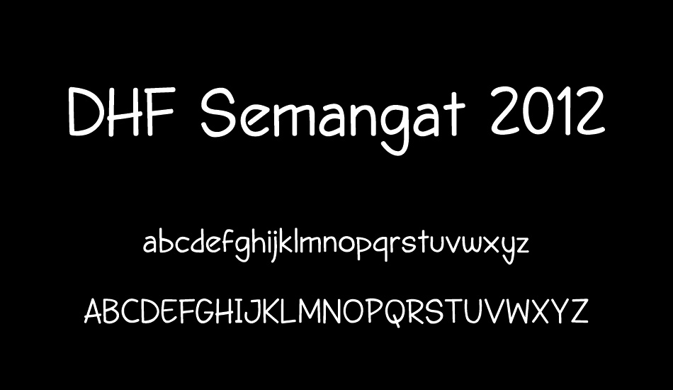 DHF Semangat 2012 Demo font