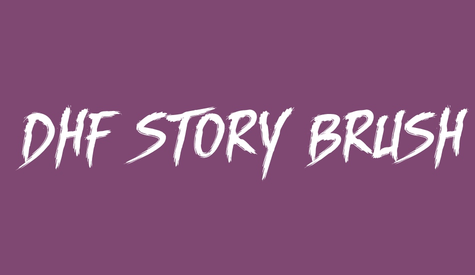 DHF Story Brush Slanted font big