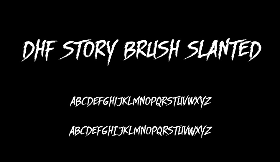 DHF Story Brush Slanted font