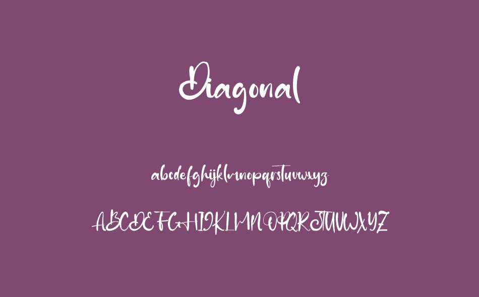 Diagonal font