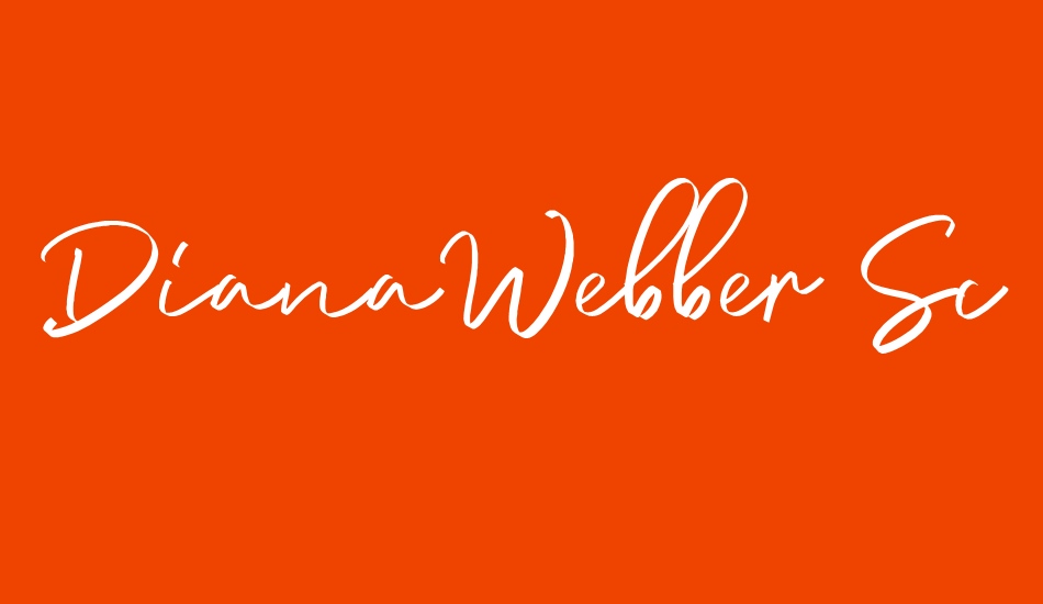 DianaWebber Script DEMO font big