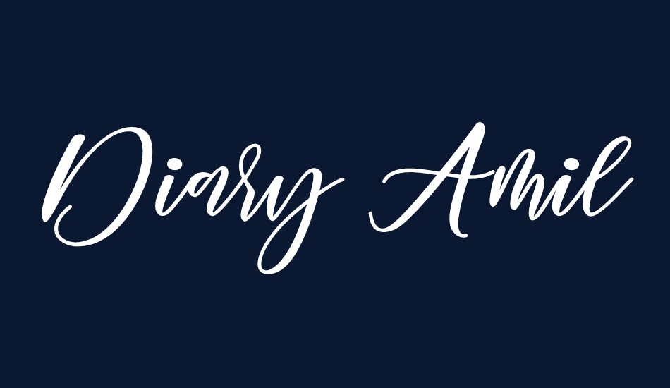 Diary Amily font big