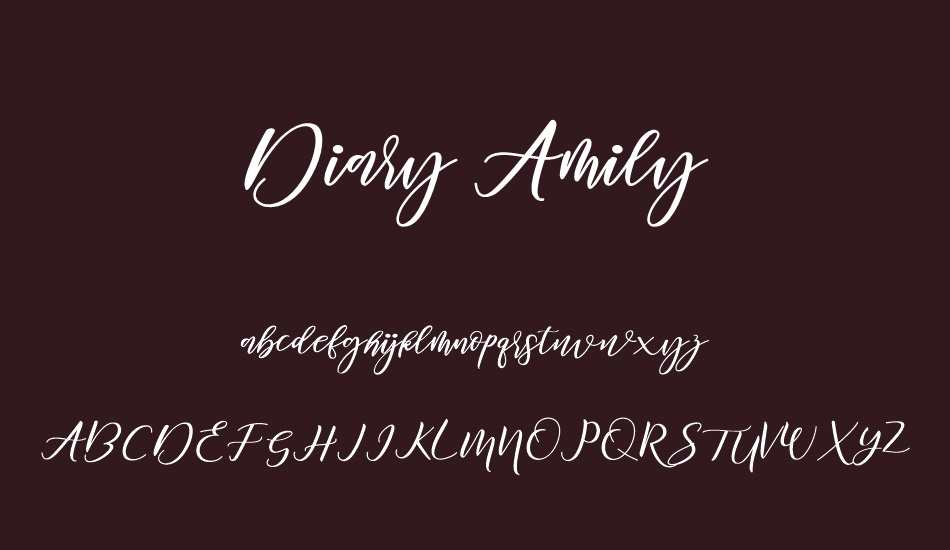 Diary Amily font