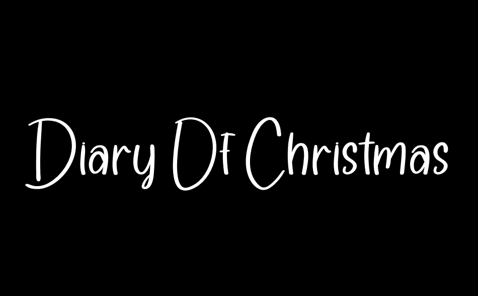Diary Of Christmas font big