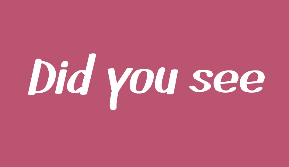 Did you see that font big