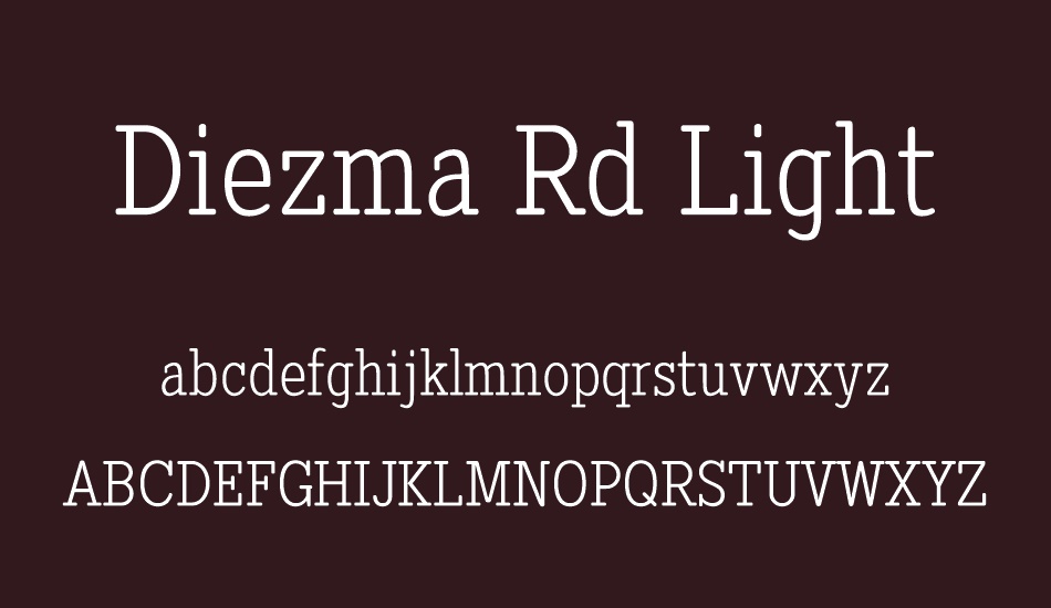 Diezma Rd Light font