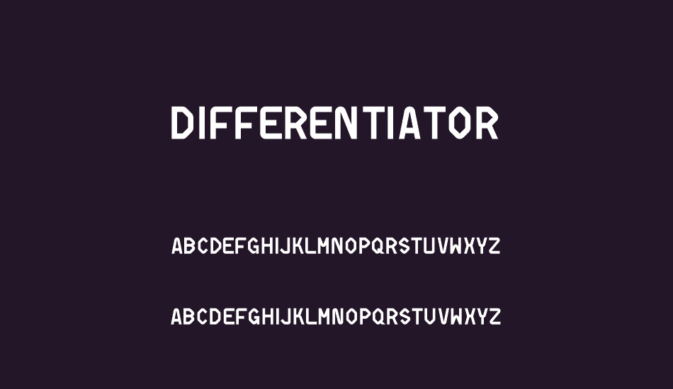 Differentiator font