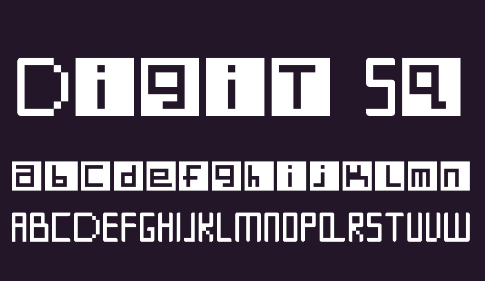 Digit Square font