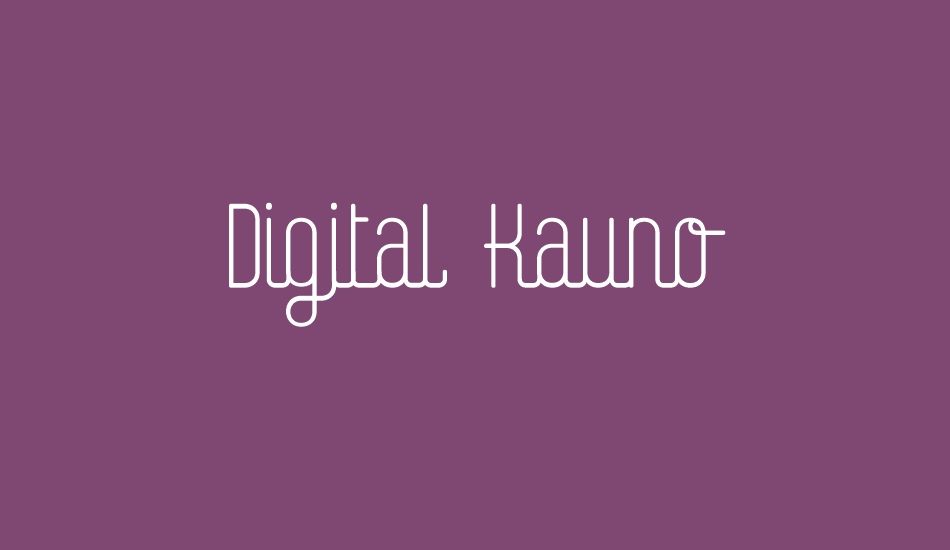 Digital Kauno font big