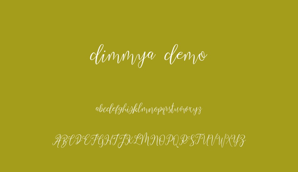 dimmya demo font