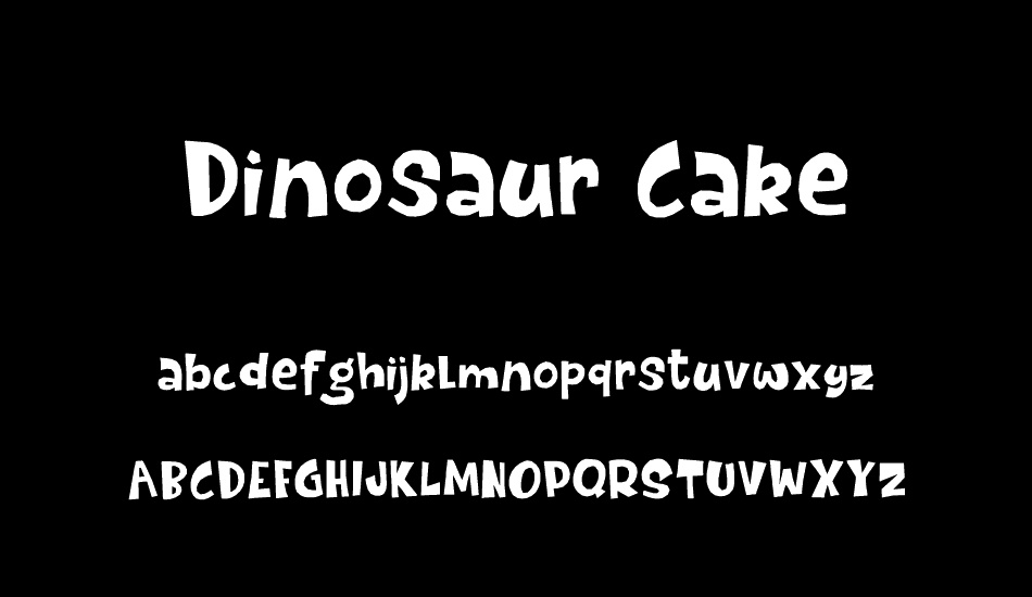 Dinosaur Cake DEMO font