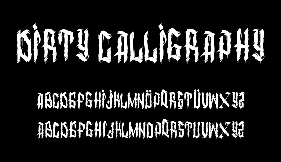 dirty calligraphy font