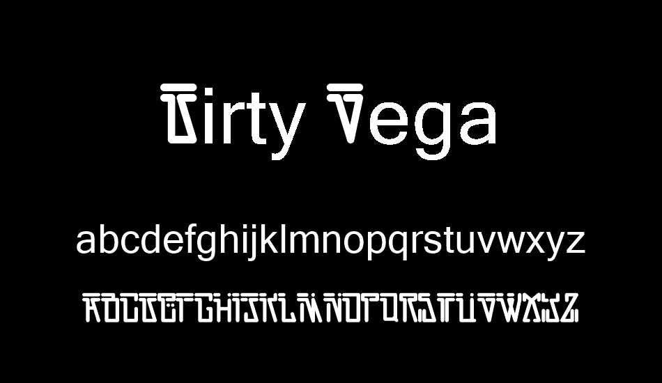 Dirty Vega font