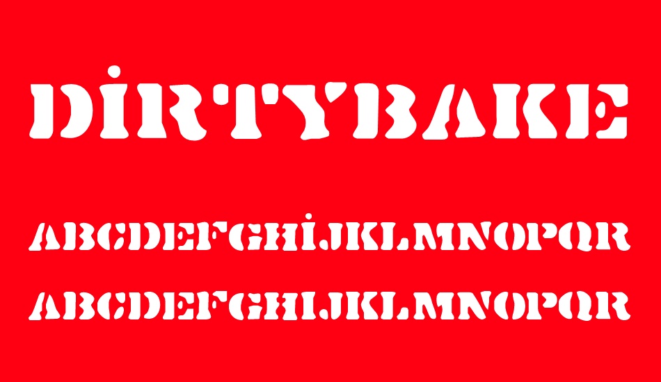 DirtyBakersDozen font