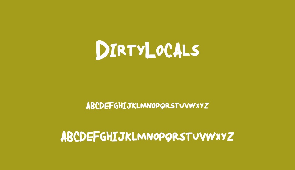 DirtyLocals font