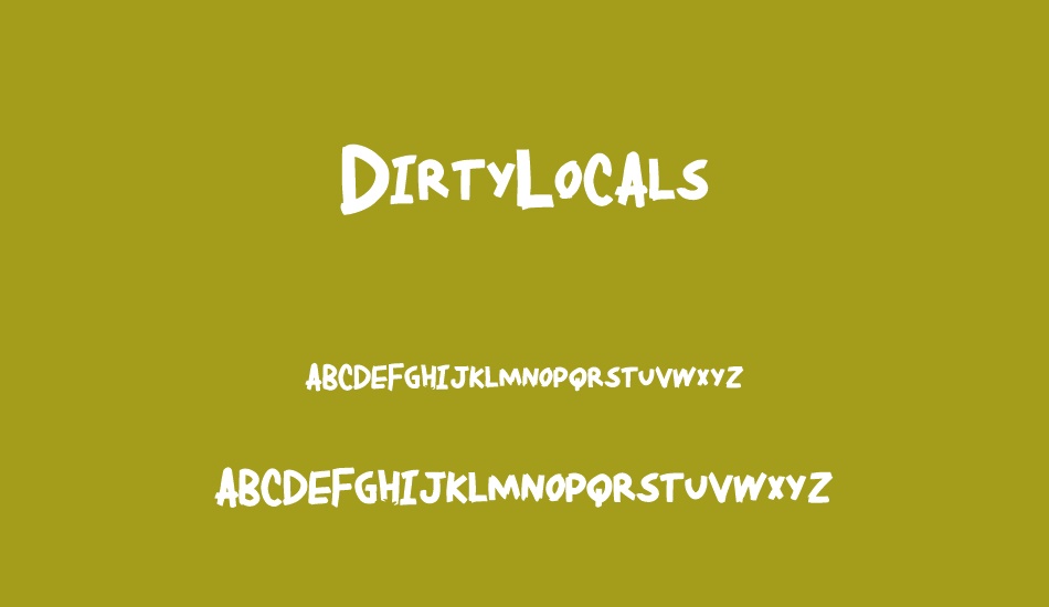 DirtyLocals font