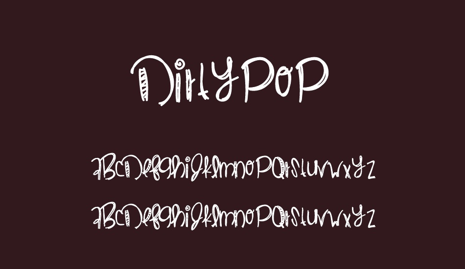 DirtyPop font