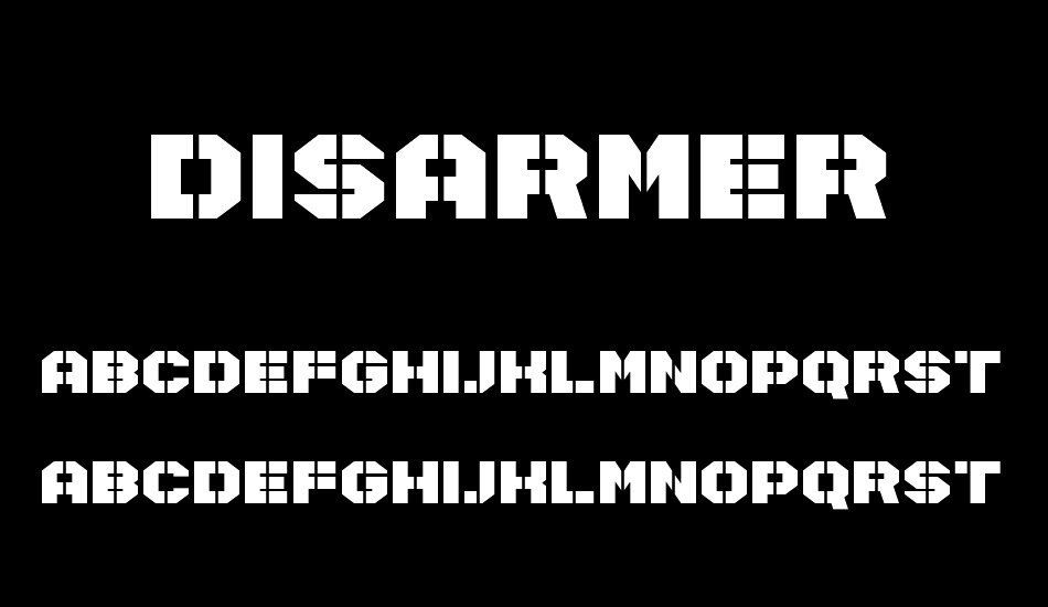 Disarmer font