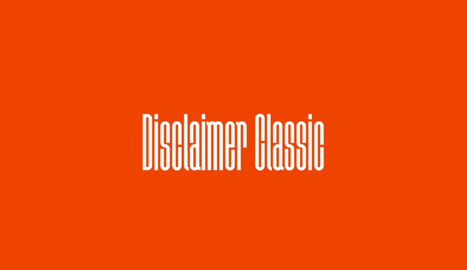 Disclaimer Classic font big