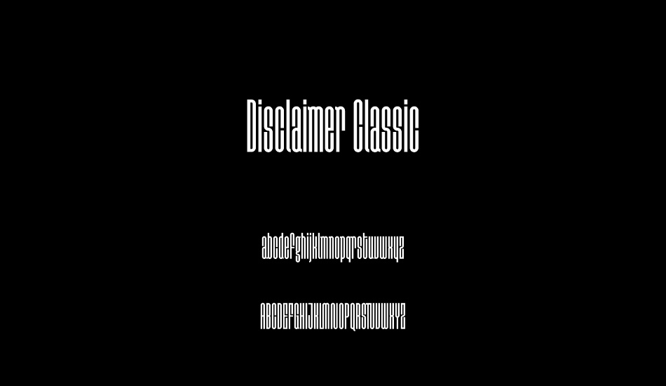 Disclaimer Classic font