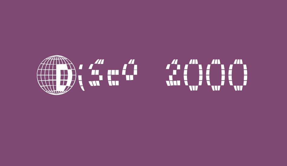 Disco 2000 font big