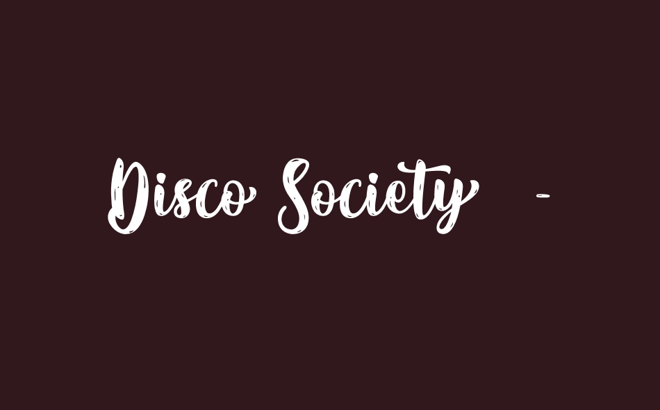 Disco Society font big