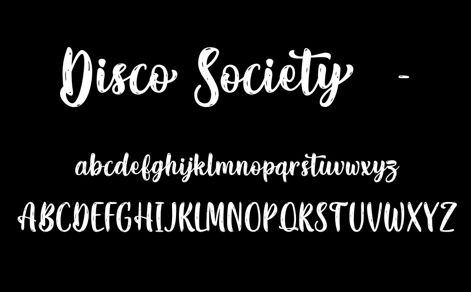 Disco Society font