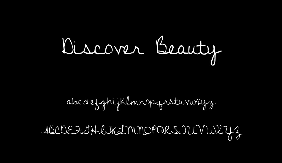 Discover Beauty font