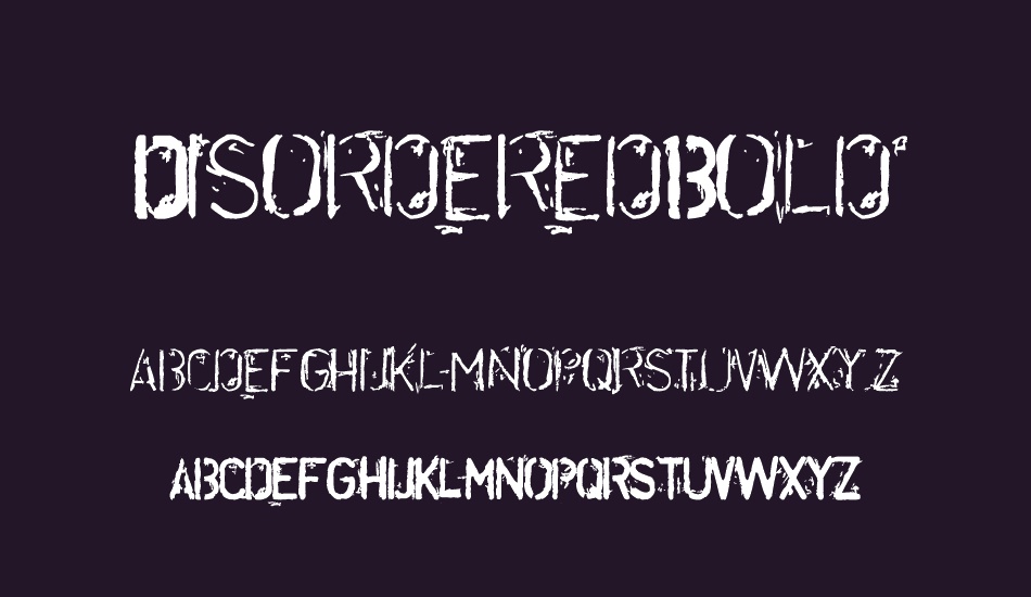 DisorderedBold font