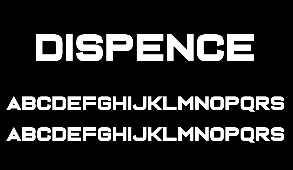 Dispence font