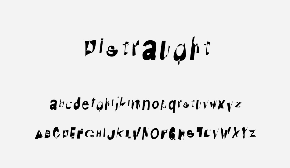 Distraught font