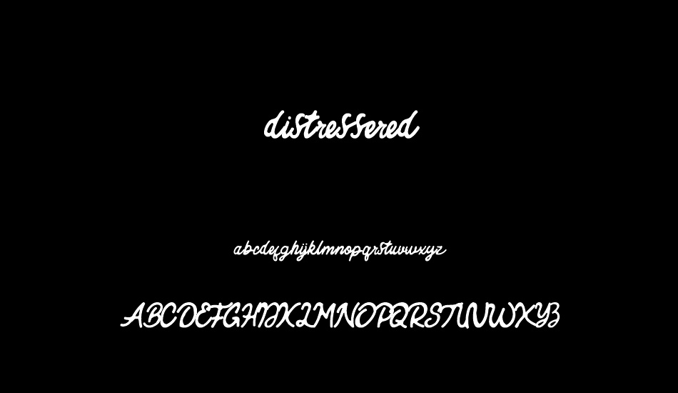 distressered font