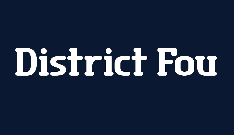 District Four font big