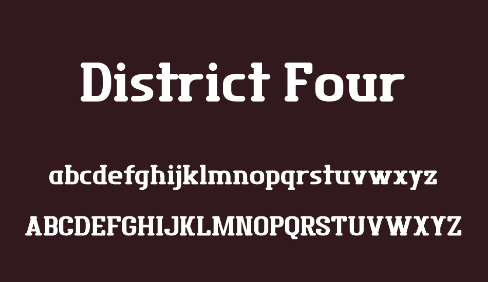 District Four font