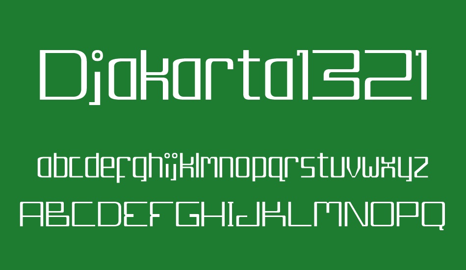 Djakarta13210 font