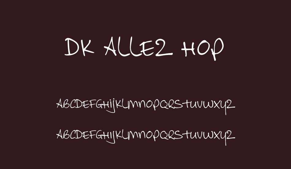 DK Allez Hop font
