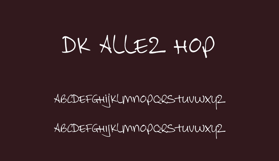 DK Allez Hop font