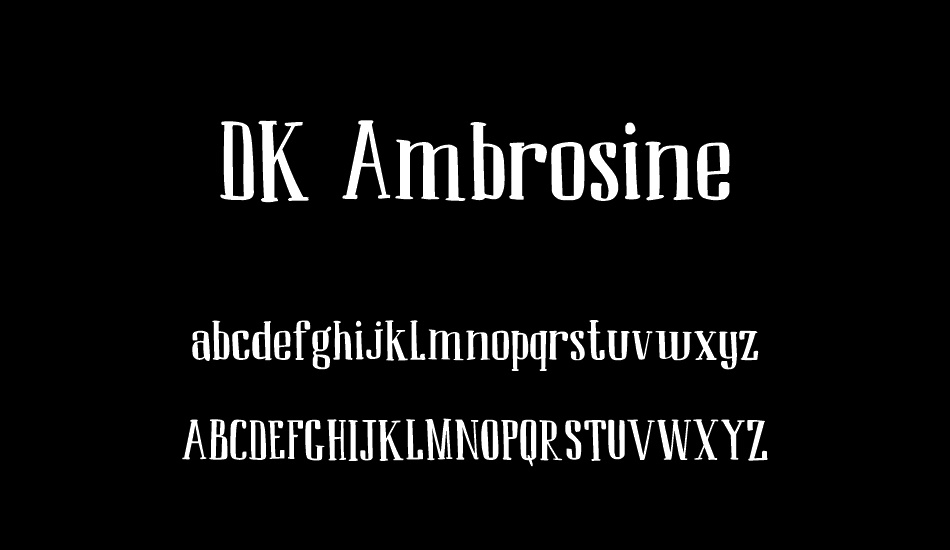 DK Ambrosine font