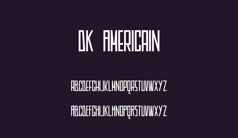 DK Americain font