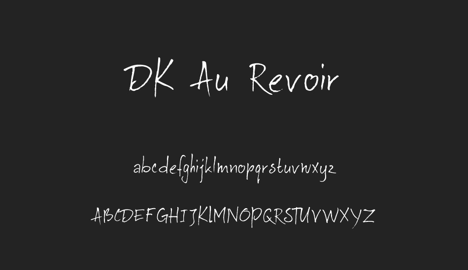 DK Au Revoir font