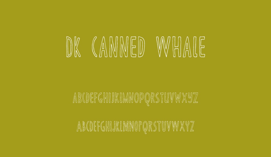 DK Canned Whale font