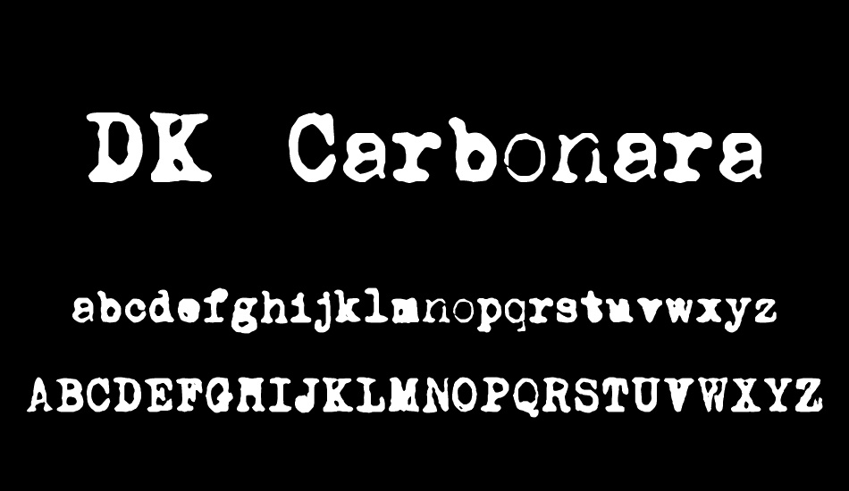 DK Carbonara font