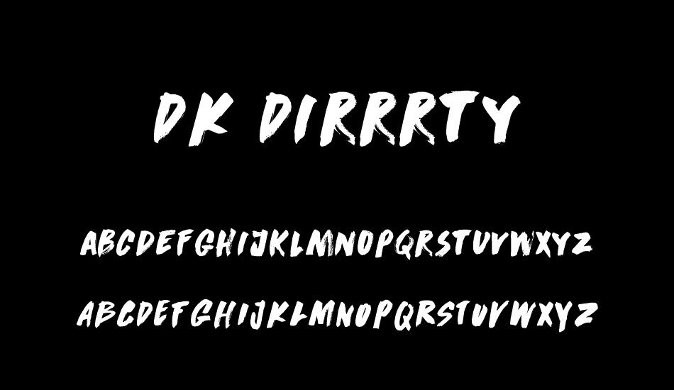 DK Dirrrty font