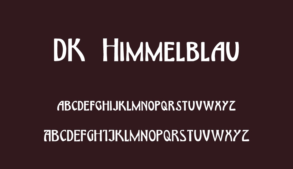 DK Himmelblau font
