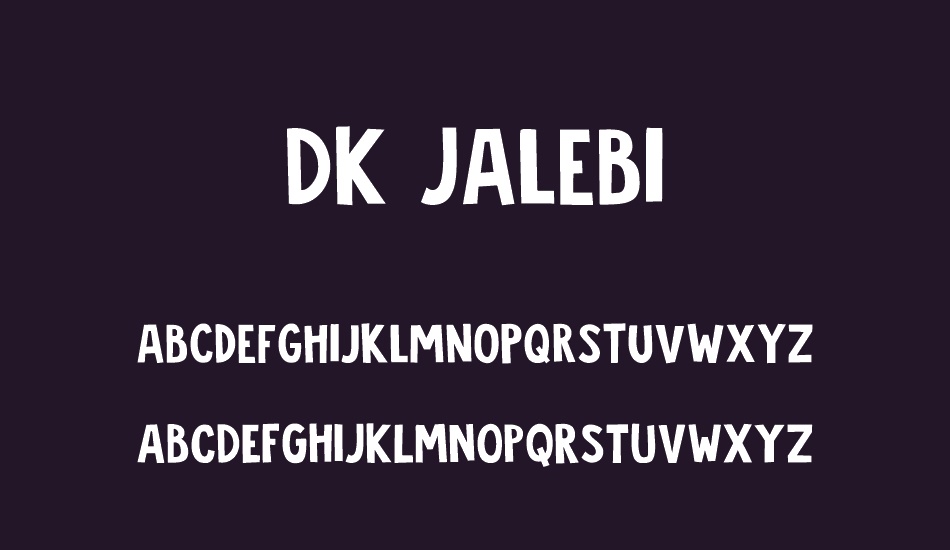 DK Jalebi font
