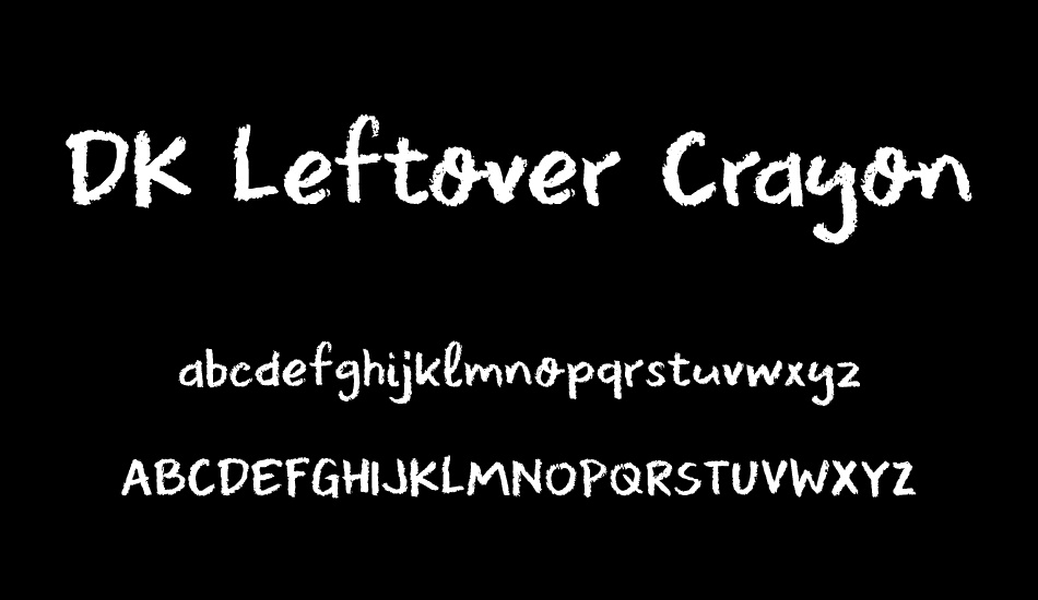 DK Leftover Crayon font