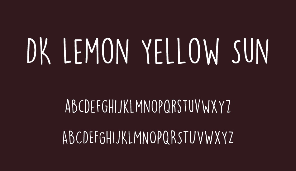 DK Lemon Yellow Sun font